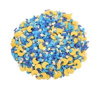 sourcing map Fake Sprinkles, 50G Star Moon Resin Faux Sprinkles Polymer Clay Slices for Nail Art DIY Crafts Phone Case Shaker Card Filler, Blue/Dark Blue/Yellow