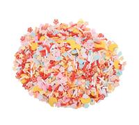sourcing map Fake Sprinkles, 50G Star Moon Resin Faux Sprinkles Polymer Clay Slices for Nail Art DIY Crafts Phone Case Shaker Card Filler, Red/Pink/Blue/White