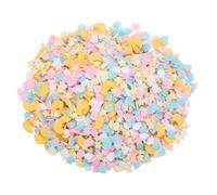 sourcing map Fake Sprinkles, 50G Star Moon Resin Faux Sprinkles Polymer Clay Slices for Nail Art DIY Crafts Phone Case Shaker Card Filler, Yellow/Pink/Blue/White