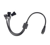 sourcing map Fan Power Supply Cable DC 5.5mmx2.1mm to 3 Port 3 Pin or 4 Pin Output Plug 13.8 Inch