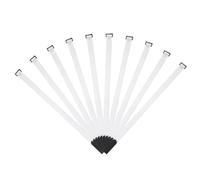 sourcing map Fastening Hook and Loop Cable Tie 23.6 x 0.7 Inch Reusable with Buckle Adjustable Multi-Purpose Wire Strap for Cord Management White, Pack of 10