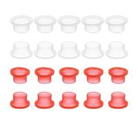 sourcing map Faucet Leak-Proof Sealing Gasket, 20pcs Silicone Raw Material Belt Hose Sealing Washer Leak-Proof Plug for Faucet Triangle Valve, Red, White