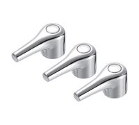 sourcing map Faucet Lever Handle,3Pcs 71 x 35mm Alloy Basin Mixer Faucet Tap Single Lever Handle Replacement for Kitchen Bathroom (Silver)