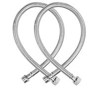sourcing map Faucet Supply Line Connector G1/2 Female x G1/2 Male 24 Inch Length 304 Stainless Steel Hose 2Pcs