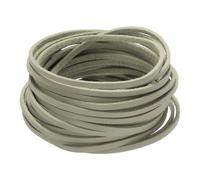 sourcing map Faux Leather Cord Suede Cord, 5.5 Yards 2.6mm String Flat Rope Thread for Bracelet Necklace Beading Jewelry DIY Art Crafts, Beige, 1 Pack