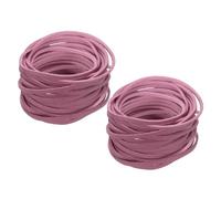 sourcing map Faux Leather Cord Suede Cord, 5.5 Yards 2.6mm String Flat Rope Thread for Bracelet Necklace Beading Jewelry DIY Art Crafts, Dark Rose, 2 Pack
