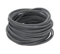 sourcing map Faux Leather Cord Suede Cord, 5.5 Yards 2.6mm String Flat Rope Thread for Bracelet Necklace Beading Jewelry DIY Art Crafts, Dark Gray, 1 Pack
