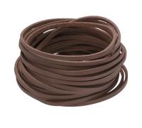 sourcing map Faux Leather Cord Suede Cord, 5.5 Yards 2.6mm String Flat Rope Thread for Bracelet Necklace Beading Jewelry DIY Art Crafts, Medium Brown, 1 Pack