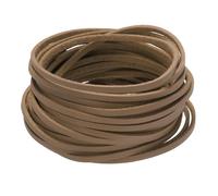 sourcing map Faux Leather Cord Suede Cord, 5.5 Yards 2.6mm String Flat Rope Thread for Bracelet Necklace Beading Jewelry DIY Art Crafts, Light Brown, 1 Pack