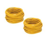 sourcing map Faux Leather Cord Suede Cord, 5.5 Yards 2.6mm String Flat Rope Thread for Bracelet Necklace Beading Jewelry DIY Art Crafts, Yellow, 2 Pack