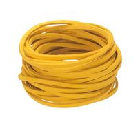 sourcing map Faux Leather Cord Suede Cord, 5.5 Yards 2.6mm String Flat Rope Thread for Bracelet Necklace Beading Jewelry DIY Art Crafts, Yellow, 1 Pack
