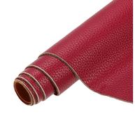 sourcing map Faux Leather Fabric Sheets, 54x36 Inch Waterproof Solid Soft PU Synthetic Leather Sheet for Upholstery Replacement Renovate Furniture Bag Crafts DIY Sewings(Red)