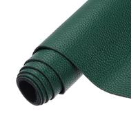 sourcing map Faux Leather Fabric Sheets, 54x36 Inch Waterproof Solid Soft PU Synthetic Leather Sheet for Upholstery Replacement Renovate Furniture Bag Crafts DIY Sewings(Dark Green)