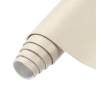 sourcing map Faux Leather Sheets, 12x53 Inch (30x135cm) Smooth Solid PU Leather Fabric Roll for DIY Handmade Craft Sewing Bowing Earrings, Skin Color/White