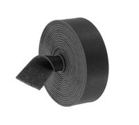 sourcing map Faux Leather Strap, 1" Width x 98" Long Leather Belt Strip Trim Roll for DIY Craft Projects, Pet Collars, Traction Ropes, Bag Straps, Hobby Workshop (Black)
