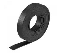 sourcing map Faux Leather Strip Leather Strap Double-Sided 118" Long 0.6" Wide Black for DIY Crafts, Belts, Bags