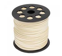 sourcing map Faux Suede Cord 2.4mm Microfiber Beading Thread 100 Yards/90M Crafting String for Jewelry Making Tassel Bracelet Necklace DIY, Linen