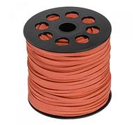 sourcing map Faux Suede Cord 2.4mm Microfiber Beading Thread 100 Yards/90M Crafting String for Jewelry Making Tassel Bracelet Necklace DIY, Burnt Orange