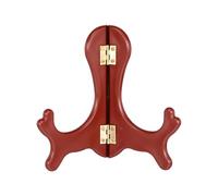 sourcing map Faux Wooden Easel Plate Holder, 5" Small Mahogany Finish Easels Folding Table Display Stand for Decorative Picture Frame Book Artwork Desktop Ornaments
