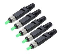 sourcing map FC/APC Fiber Optic Quick Connector, Single Mode Fiber Cable Quick Connector FC Fast Connectors Adapter for CATV Network, Pack of 5