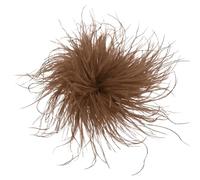 sourcing map Feather Brooches for Women, Large Feather Flower Brooch Elegant Oversized Lapel Pins for Dress Suit Clothes Party Wedding Dance Banquet Pins Headdress Accessories, Brown