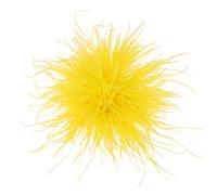 sourcing map Feather Brooches for Women, Large Feather Flower Brooch Elegant Oversized Lapel Pins for Dress Suit Clothes Party Wedding Dance Banquet Pins Headdress Accessories, Golden Yellow