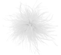 sourcing map Feather Brooches for Women, Large Feather Flower Brooch Elegant Oversized Lapel Pins for Dress Suit Clothes Party Wedding Dance Banquet Pins Headdress Accessories, White