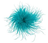 sourcing map Feather Brooches for Women, Large Feather Flower Brooch Elegant Oversized Lapel Pins for Dress Suit Clothes Party Wedding Dance Banquet Pins Headdress Accessories, Peacock Blue