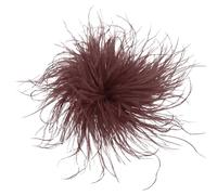 sourcing map Feather Brooches for Women, Large Feather Flower Brooch Elegant Oversized Lapel Pins for Dress Suit Clothes Party Wedding Dance Banquet Pins Headdress Accessories, Dark Coffee