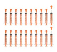 sourcing map Feeding Syringes with Cap, Plastic Syringes for Liquid Pet Feeding Measuring Tool No Needle 5ml, (Orange, 20 Pcs), Intended for Dog/Cat/Rabbits/Small Animal/Scientific Lab