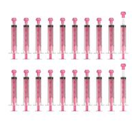 sourcing map Feeding Syringes with Cap, Plastic Syringes for Liquid Pet Feeding Measuring Tool No Needle 10ml, (Pink, 20 Pcs), Intended for Dog / Cat / Rabbits / Small Animal / Scientific Lab