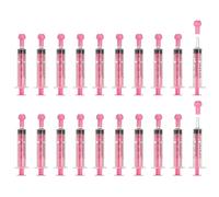 sourcing map Feeding Syringes with Cap, Plastic Syringes for Liquid Pet Feeding Measuring Tool No Needle 5ml, (Pink, 20 Pcs), Intended for Dog/Cat/Rabbits/Small Animal/Scientific Lab