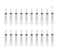 sourcing map Feeding Syringes with Cap, Plastic Syringes for Liquid Pet Feeding Measuring Tool No Needle 5ml, (White, 20 Pcs), Intended for Dog / Cat / Rabbits / Small Animal / Scientific Lab