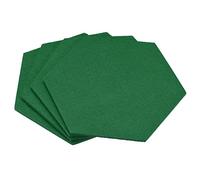 sourcing map Felt Coasters, 4pcs Hexagonal Absorbent Pad Coaster for Drink Cup Pot Bowl Vase, Green