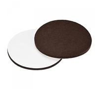 sourcing map Felt Furniture Pads, 100mm Dia Self-stick Non-slip Anti-scratch Round Felt Pads Cabinet Closet Feet Floor Protector Brown 16 Pads