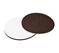 sourcing map Felt Furniture Pads, 150mm Dia Self-stick Brown 16 Pads | Non-slip,Anti-scratch,Round Felt Pads Cabinet Closet Feet Floor Protector