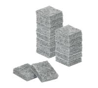 sourcing map Felt Furniture Pads, 16Pcs 0.79" x 0.79" Adhesive Backed Felt Non-slip Anti-scratch Chair Leg Protectors for Protecting Hardwood Floor, Grey