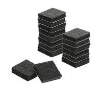 sourcing map Felt Furniture Pads, 16Pcs 0.79" x 0.79" Adhesive Backed Felt Non-slip Anti-scratch Chair Leg Protectors for Protecting Hardwood Floor, Black