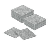 sourcing map Felt Furniture Pads, 16Pcs 3.35" x 3.35" Adhesive Backed Felt Non-slip Anti-scratch Chair Leg Protectors for Protecting Hardwood Floor, Grey