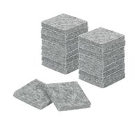 sourcing map Felt Furniture Pads, 18Pcs 1.18" x 1.18" Adhesive Backed Felt Non-slip Anti-scratch Chair Leg Protectors for Protecting Hardwood Floor, Grey
