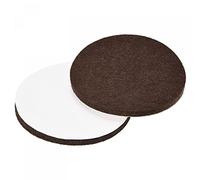 sourcing map Felt Furniture Pads, 75mm Dia Self-stick Non-slip Anti-scratch Round Felt Pads Cabinet Closet Feet Floor Protector Brown 4 Pads