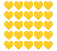 sourcing map Felt Heart Shape Heart Pom Pom Valentine's Day Hearts Craft 1.6Inch x 1.6Inch for Home Decor Party Crafting Art, Yellow, Pack of 100