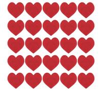 sourcing map Felt Heart Shape Heart Pom Pom Valentine's Day Hearts Craft 1.6Inch x 1.6Inch for Home Decor Party Crafting Art, Red, Pack of 100