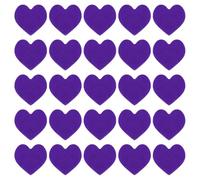 sourcing map Felt Heart Shape Heart Pom Pom Valentine's Day Hearts Craft 1Inch x 1Inch for Home Decor Party Crafting Art, Purple, Pack of 100