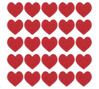 sourcing map Felt Heart Shape Heart Pom Pom Valentine's Day Hearts Craft 1Inch x 1Inch for Home Decor Party Crafting Art, Red, Pack of 100