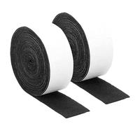 sourcing map Felt Strips with Adhesive Backing, 2 Rolls 1-4/7" x 197" x 0.06" Anti Scratch Furniture Felt Tapes Self-Stick Pads for Protecting Hardwood Floor, Black