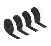 sourcing map Felt Strips with Adhesive Backing, 4 Rolls 1" x 120" x 0.12" Anti Scratch Furniture Felt Tapes Self-Stick Pads for Protecting Hardwood Floor, Black