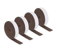 sourcing map Felt Strips with Adhesive Backing, 4 Rolls 1" x 120" x 0.12" Anti Scratch Furniture Felt Tapes Self-Stick Pads for Protecting Hardwood Floor, Brown