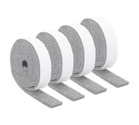 sourcing map Felt Strips with Adhesive Backing, 4 Rolls 1" x 60" x 0.2" Anti Scratch Furniture Felt Tapes Self-Stick Pads for Protecting Hardwood Floor, Grey