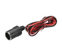 sourcing map Female Socket Cable Plug Adapter, 12V / 24V 10A 200cm Car Charger Power Cigarette Lighter Car Cigarette Lighter Socket for Powering In-Vehicle Equipment, Silver